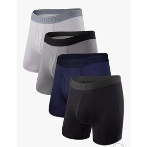 BAMBOO COOL Boxer Briefs Men's XXL 4PK Ultra Breathable No Ride Up Underwear NIB
